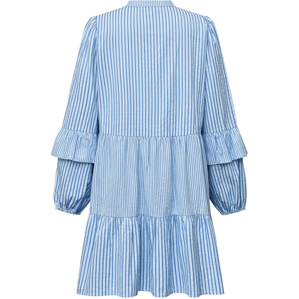 A-View - Karin Dress - 112 Blue/White Stribe Kjoler 