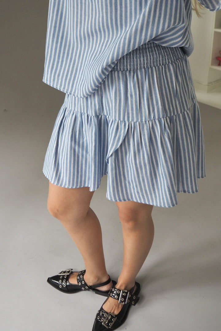 A-View - Safia Skirt - 112 Blue/White Stribe Nederdele 