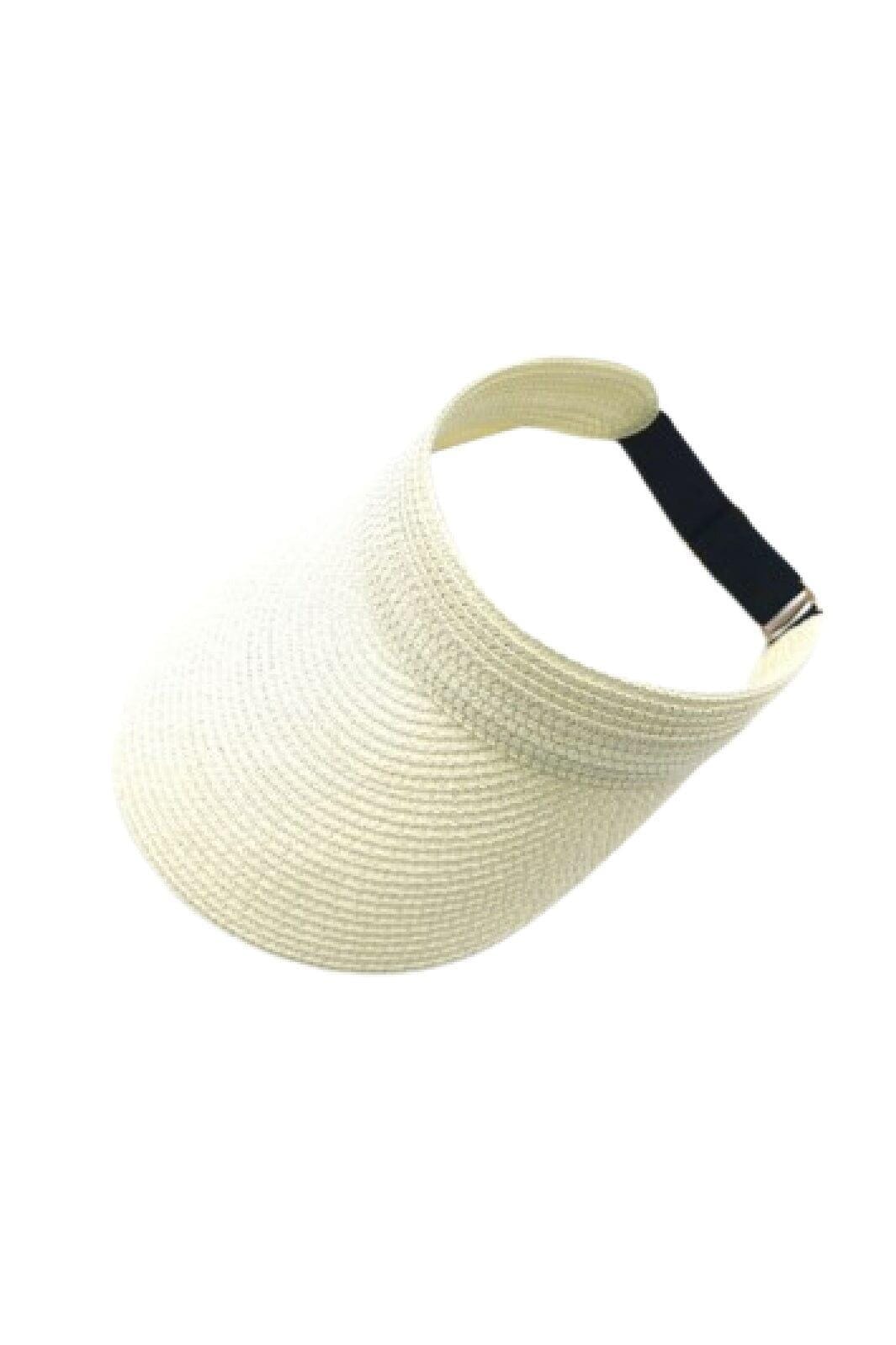 Anobel Copenhagen - Visor Straw Elastic Hat Xm3090 - Cream Hatte 