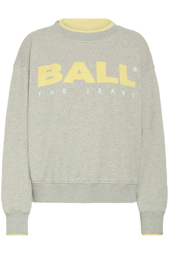 Ball - Basimona Sweat 50405055 - 205335 - Medium Grey Melange W. Lemon