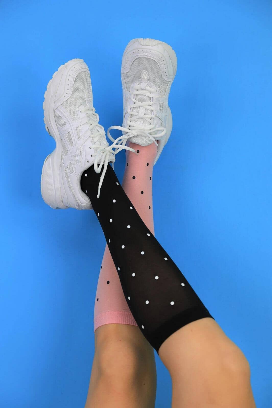 Black Colour - Bcaura Knee High Socks - Dots Black Strømper 