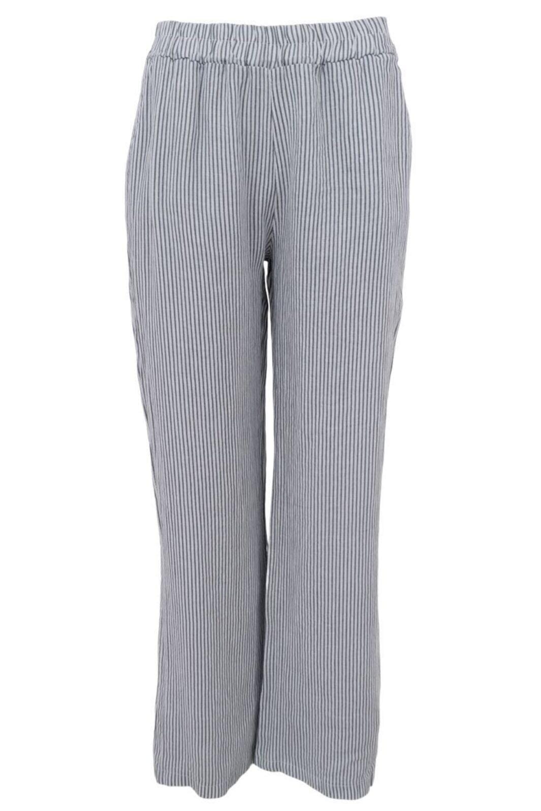 Forudbestilling - Black Colour - Bcmelina Wide Linen Pant - Northern Grey Bukser 