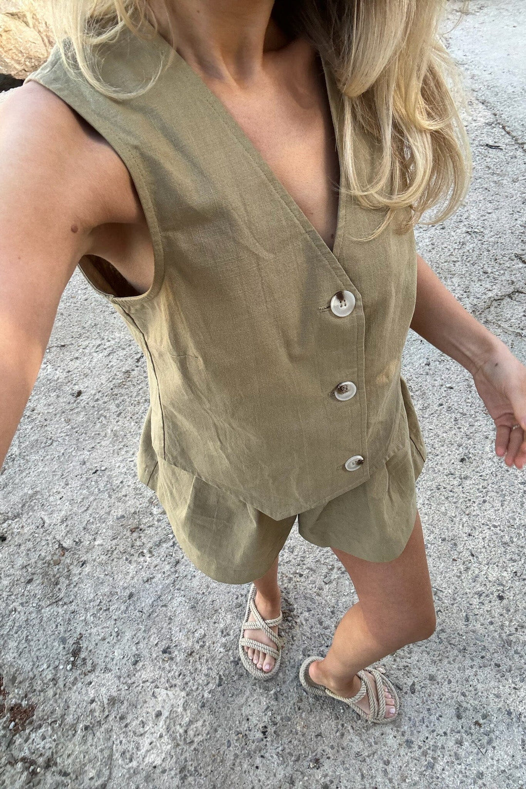 BYIC - Celinaic Vest - lkhaki Light Khaki Blazere 