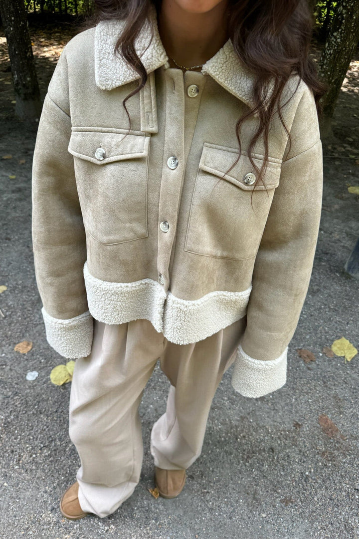 BYIC - Theaic Teddy Jacket - lbrown Light Brown Jakker 