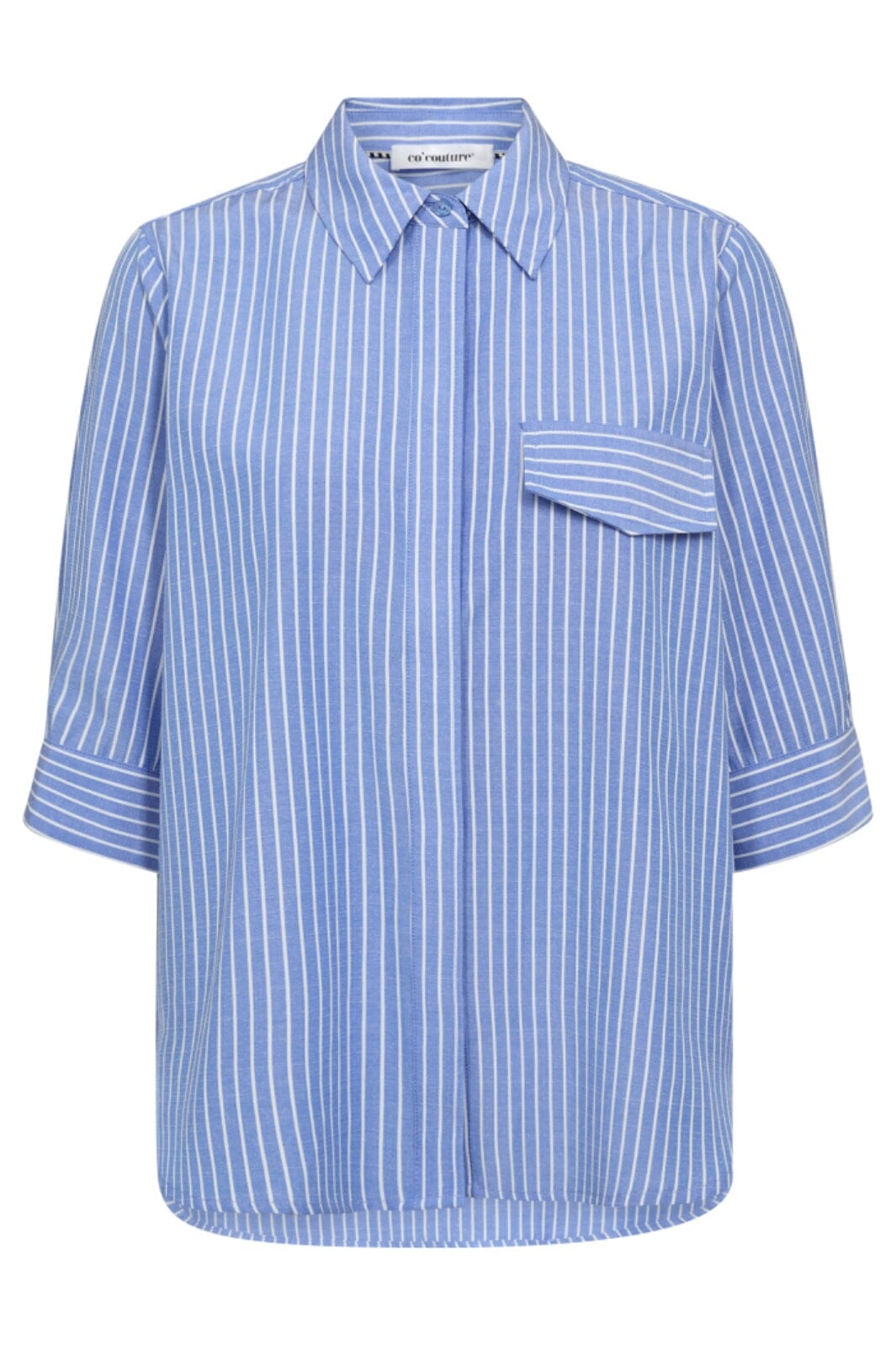 Co´Couture - Teacc Stripe Ss Shirt 35822 - 17 - Blue