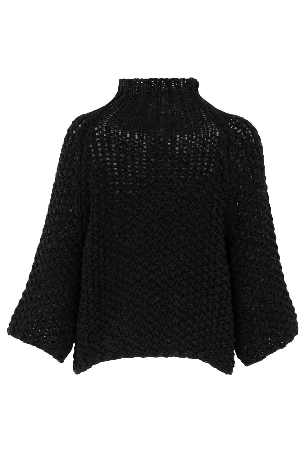 Continue - Annie Knit - 01 Black Strikbluser 