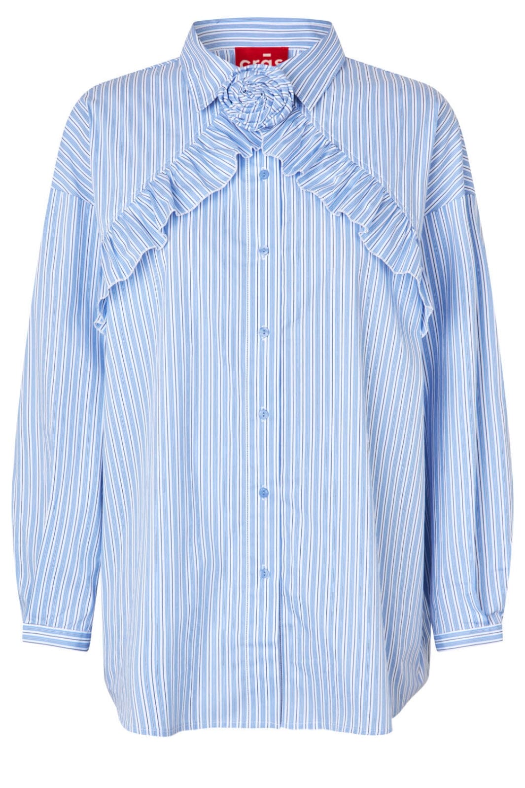 Cras - Blooming Shirt - 7021 7021 Blue Stripe Skjorter 