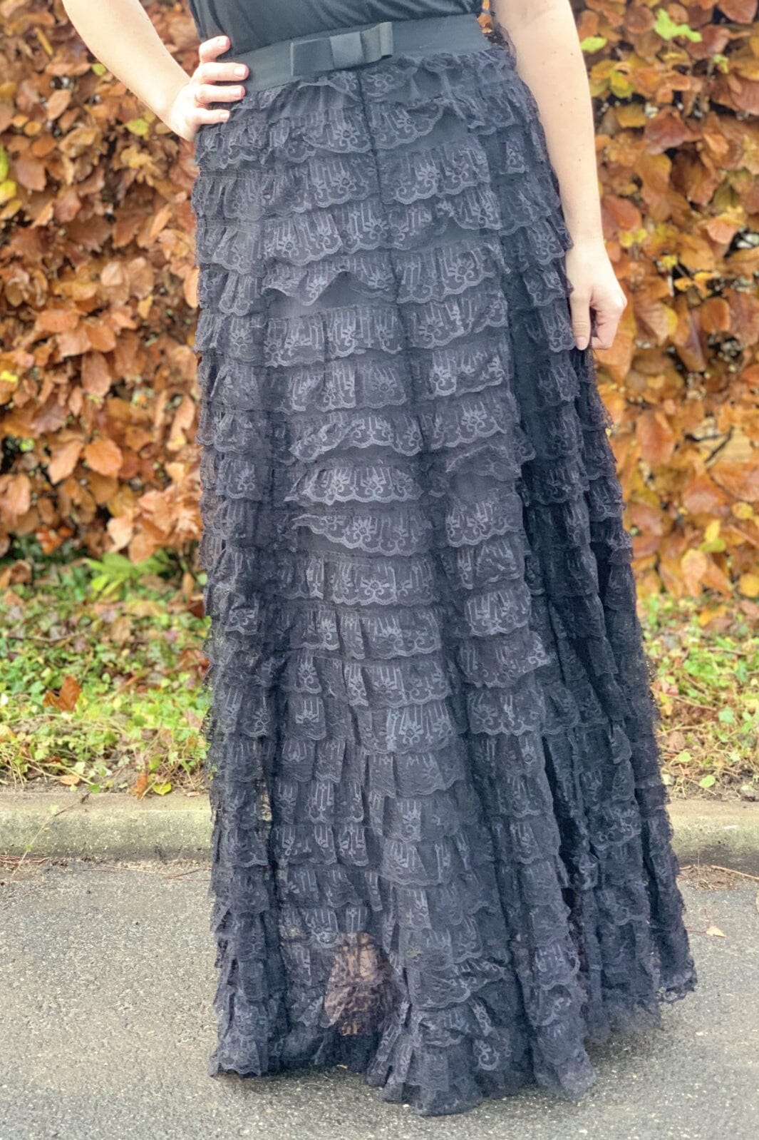 EMM Copenhagen - Tulle Lace Skirt - Black Nederdele 