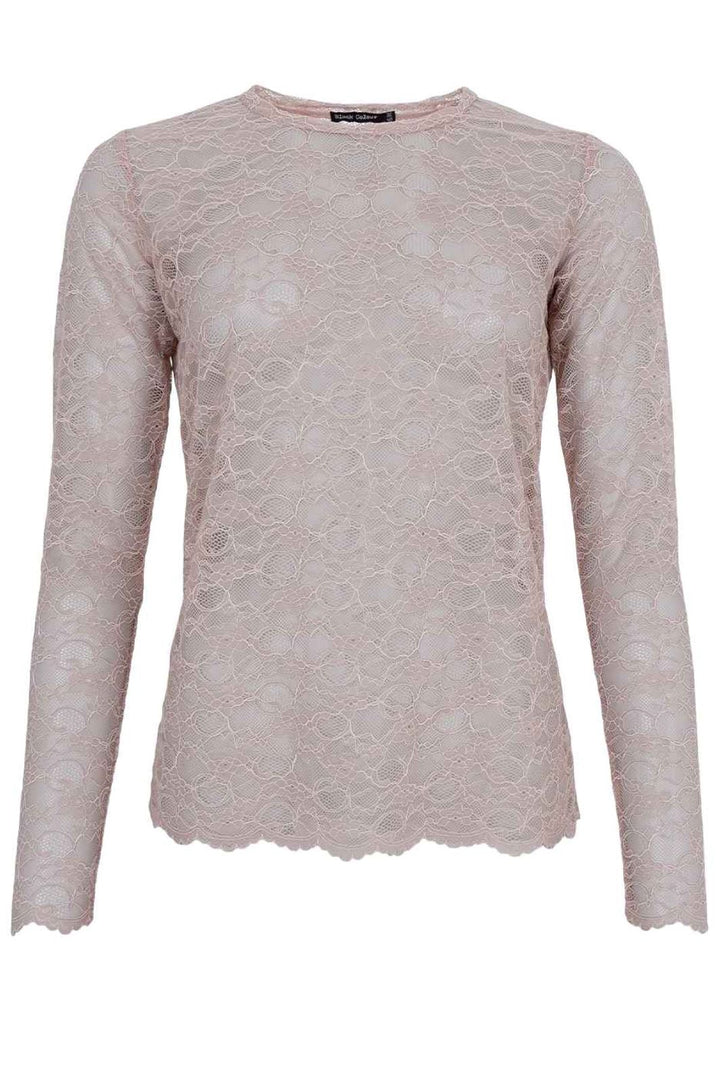 Black Colour - Bceveline Lace Blouse 40849 - Shirts - Frappe