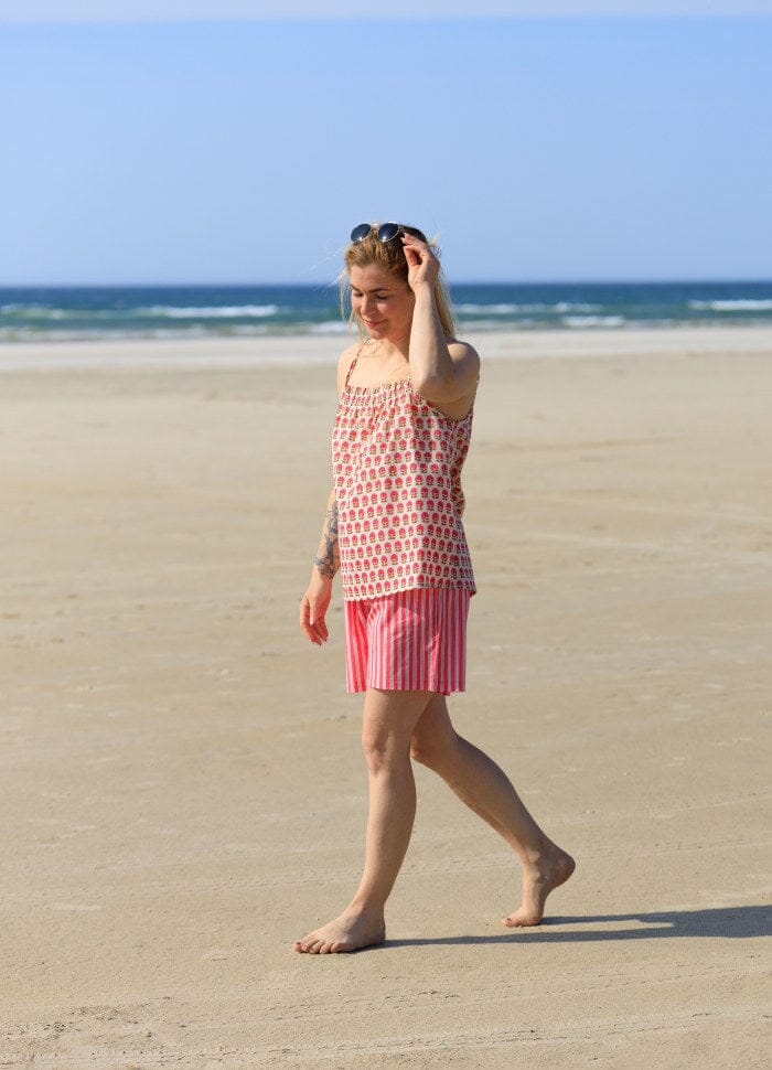 Forudbestilling - Black Colour - Bcflora Shorts - Pink Stripe Shorts 