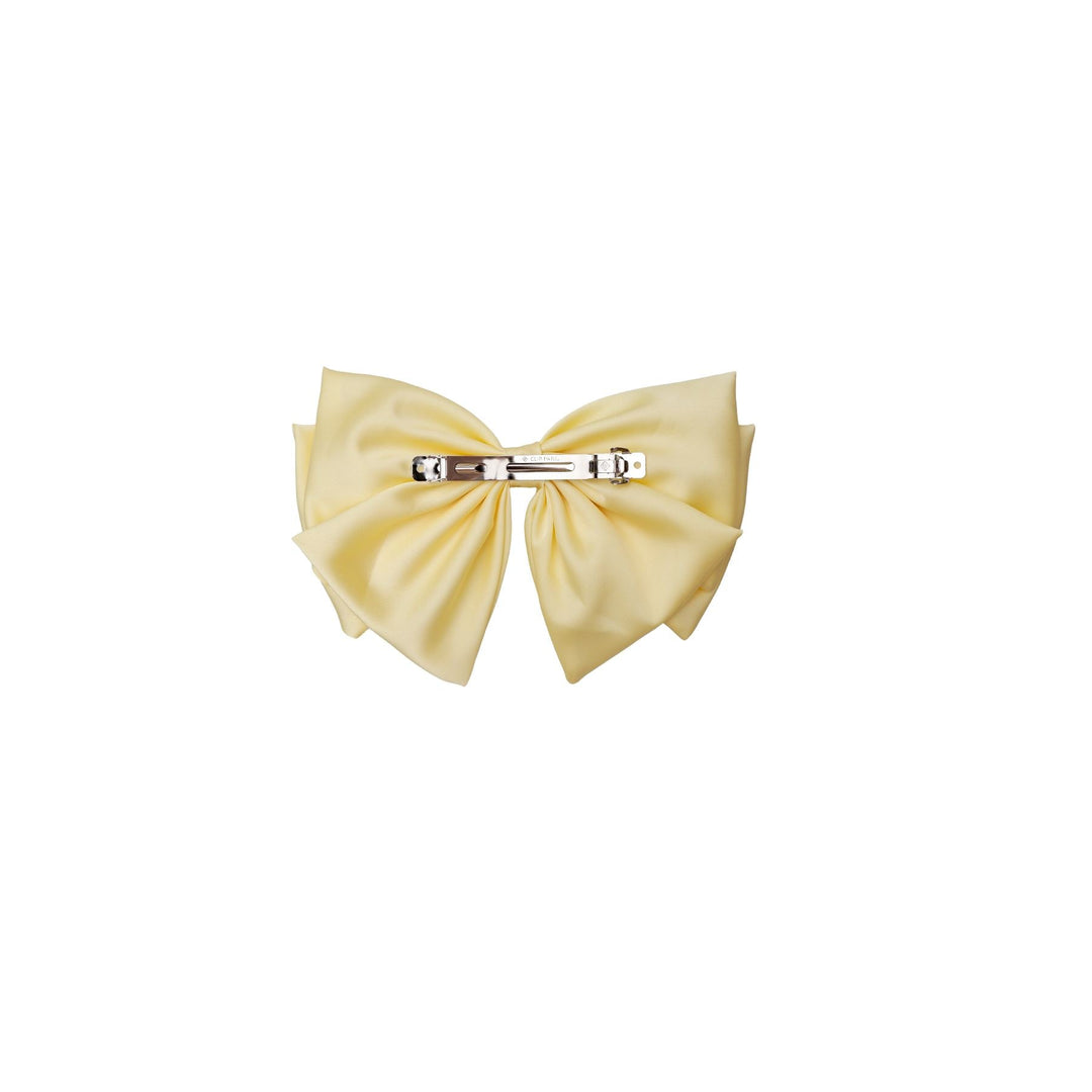 Forudbestilling - Black Colour - Bcina Satin Bow Barette - Soft Yellow Hårspænder 