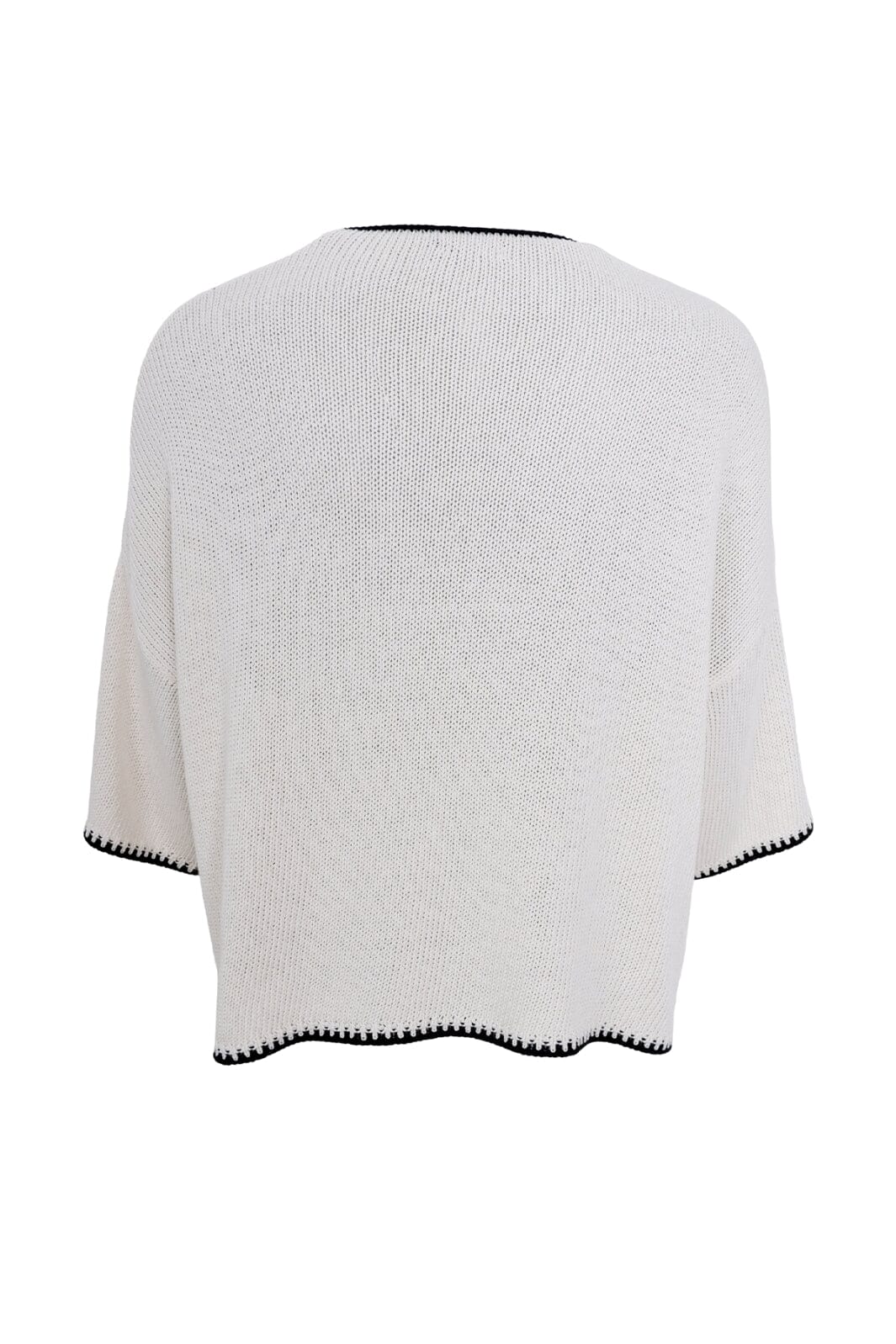 Forudbestilling - Black Colour - Bcjoanna Knit Jumper - Off White Strikbluser 