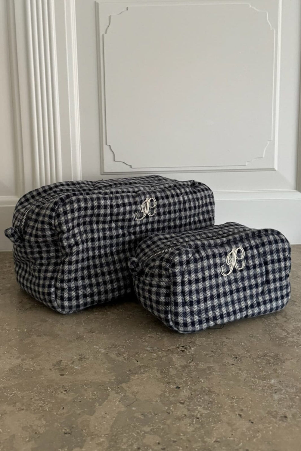 BYIC - Emilieic Mini Cosmetic Bag A23769 - Navyc - Navy Checks