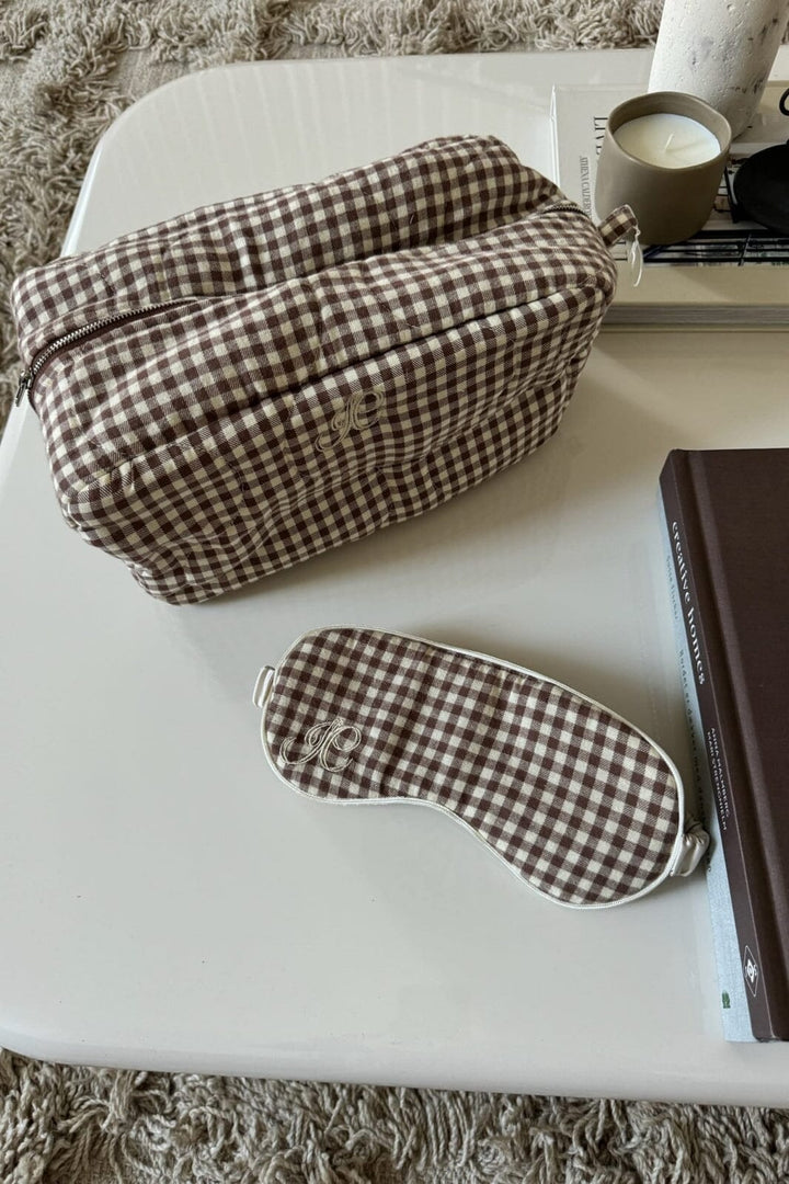 BYIC - Emilieic Sleeping Mask A23776 - Beigec - Beige Checks