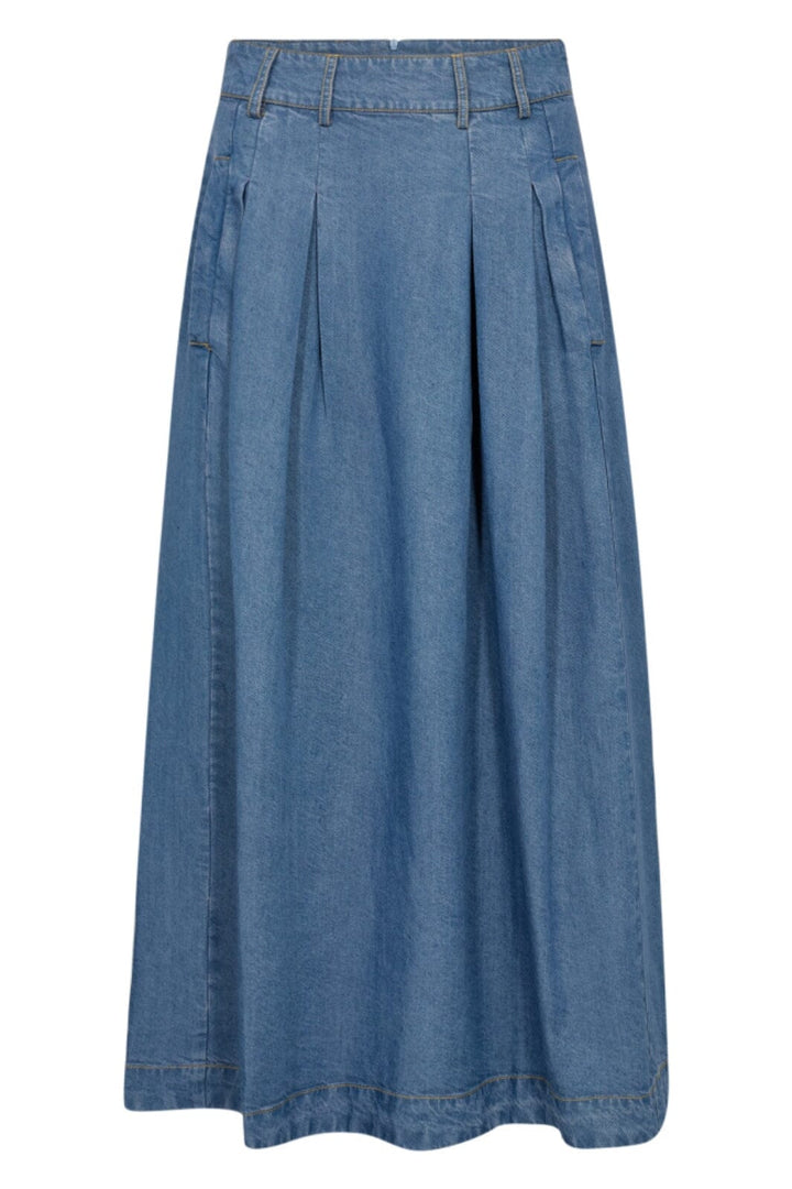 Co´Couture - Anyacc Denim Pleat Skirt 34181 - 552 - Denim Blue