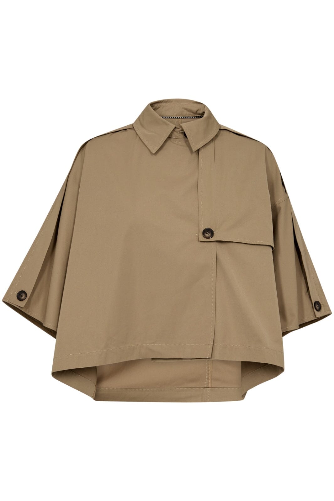 Forudbestilling - Co´couture - Franciscc Crop Cape Jacket 30272 - 16 Khaki Jakker 