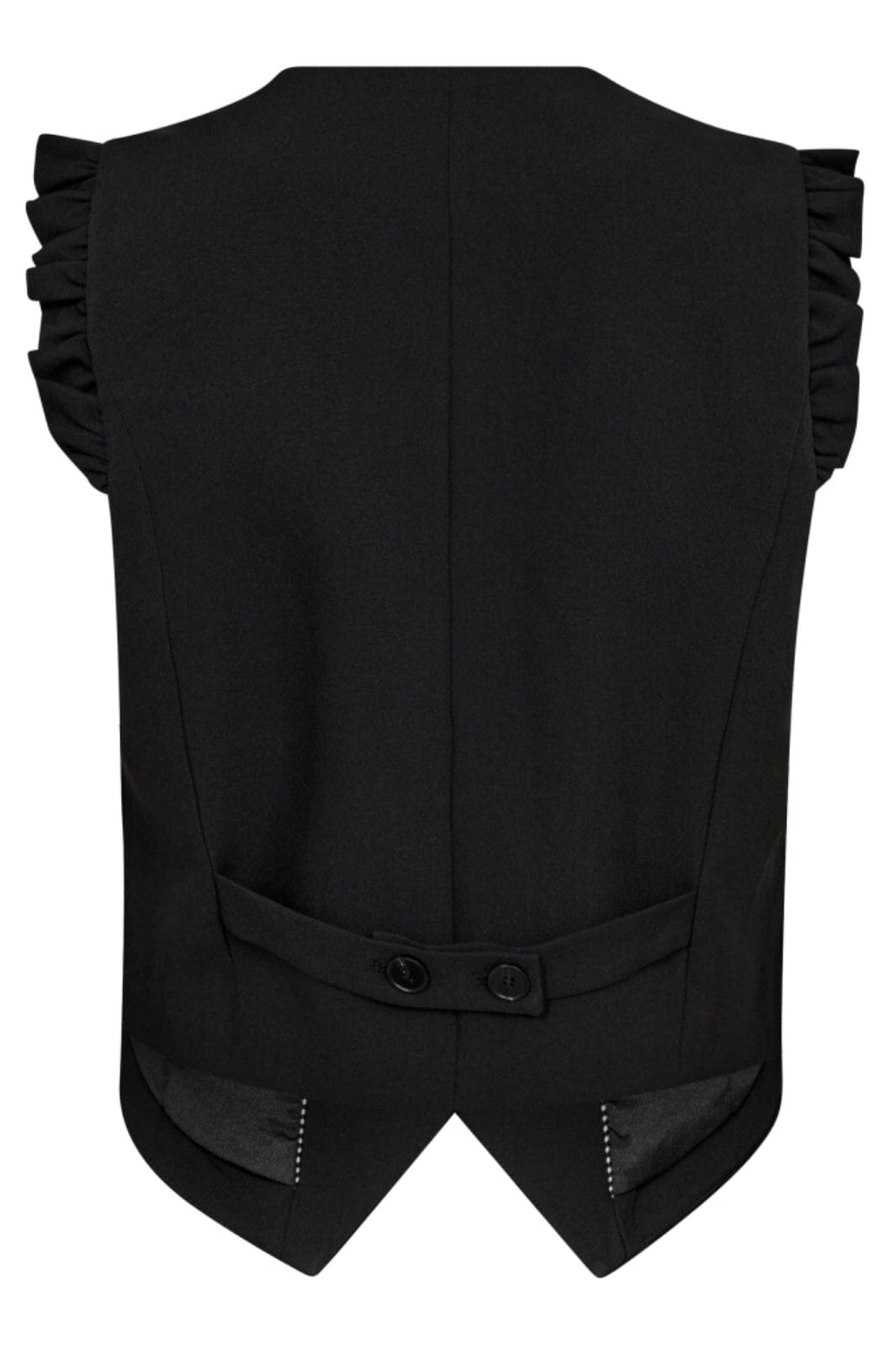 Forudbestilling - Co´Couture - Lianecc Frill Tailor Vest 30274 - 96 - Black