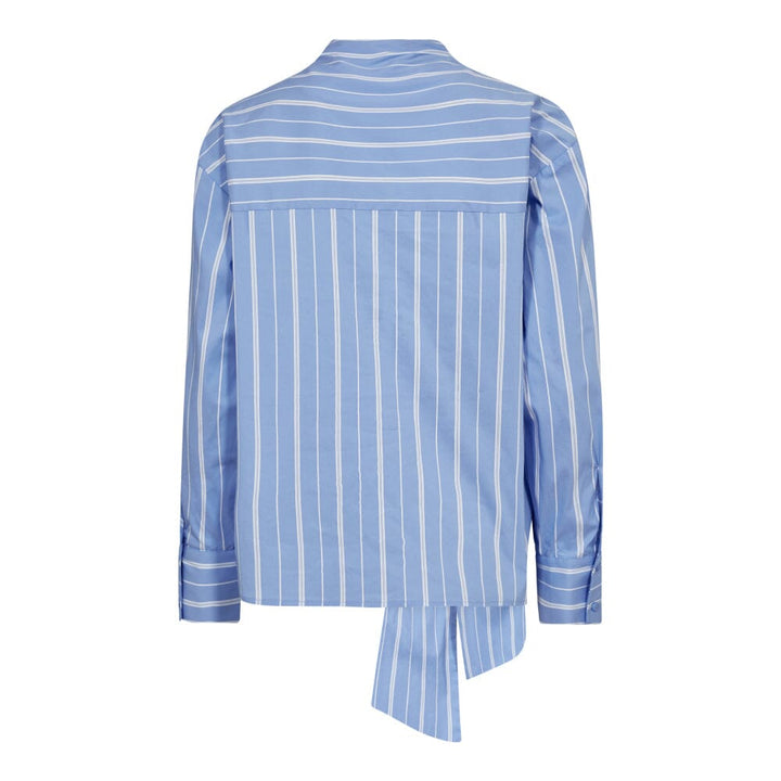 Forudbestilling - Co´Couture - Shiracc Stripe Bow Blouse 35730 - 23 Pale Blue Bluser 