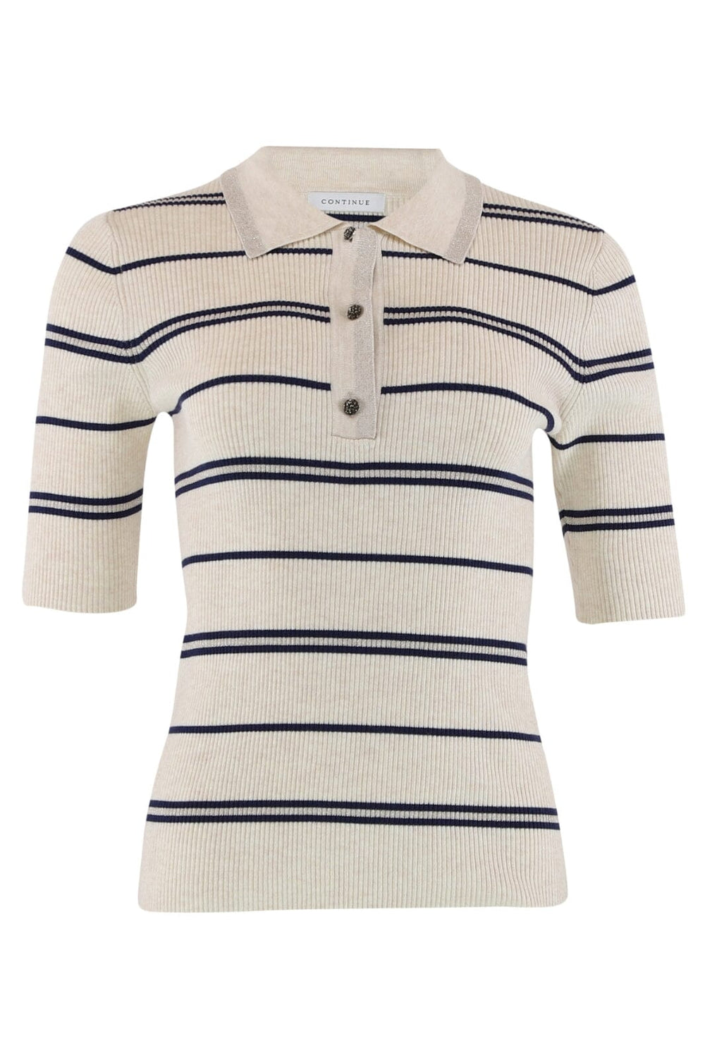 Continue - Eva Polo Ss 14826 - Sand/Blue Sripe