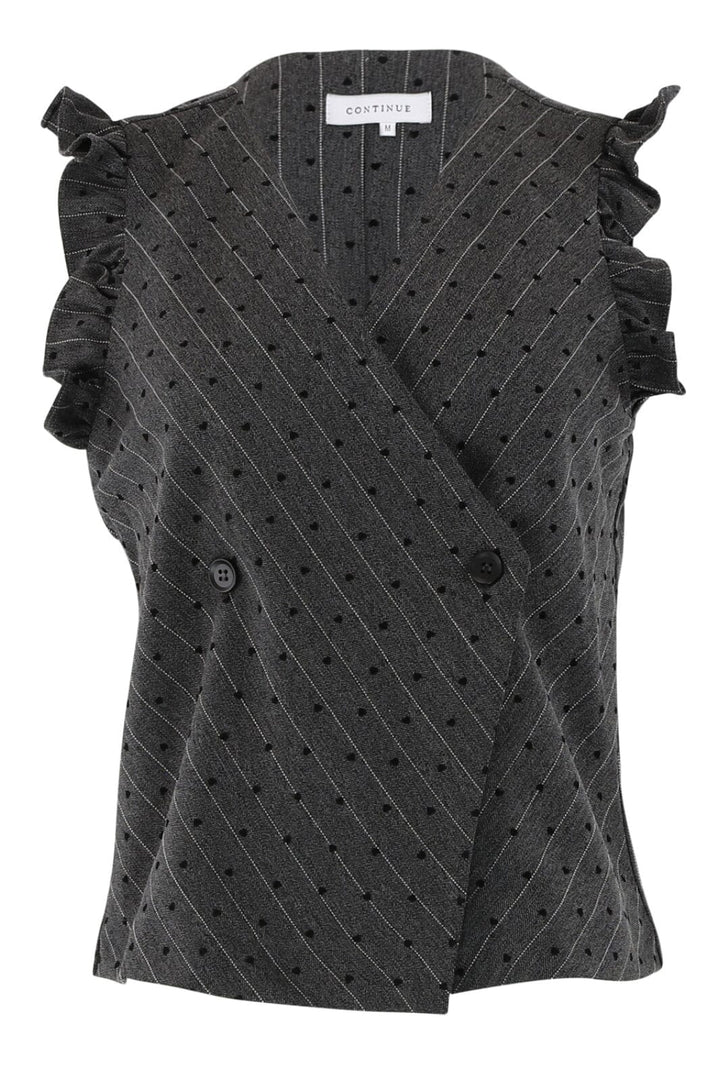 Continue - Lydia Heart Vest 14688 - Grey Stribe