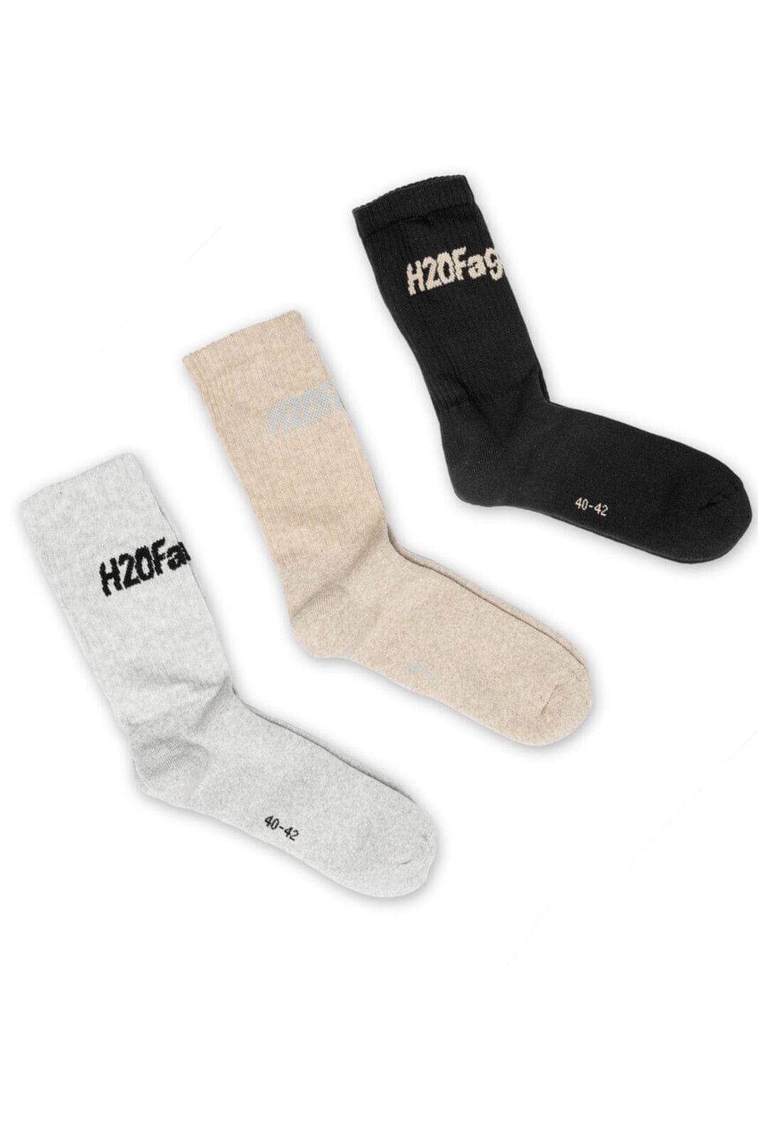 Forudbestilling - H2O Fagerholt - Suck Socks 3-Pack - 8935 Black/Beige/Grey