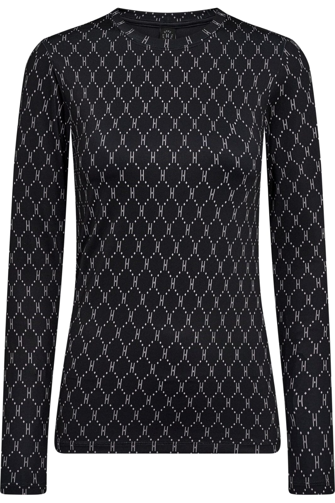 Hype The Detail - Printed Blouse 200-14 - 46 - Sort