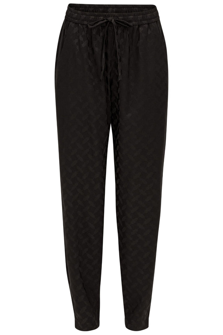 Forudbestilling - Karmamia - Cora Pants - Black Keffiyeh Jacquard (September) Bukser 