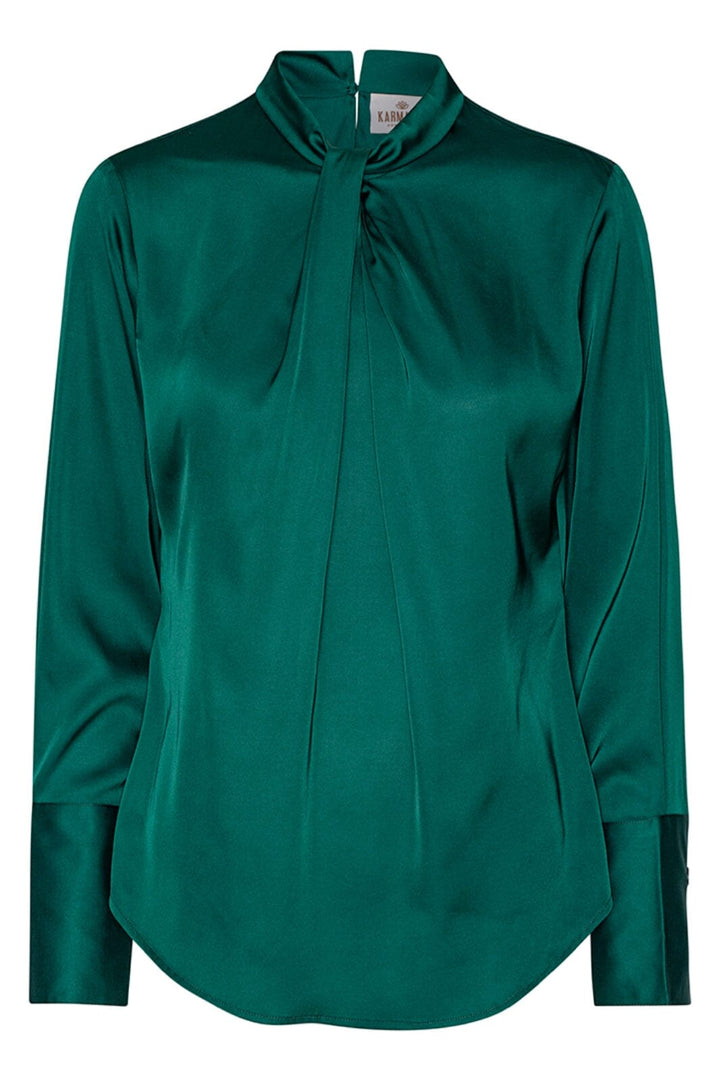 Forudbestilling - Karmamia - Tara Blouse - Dark Green Bluser 