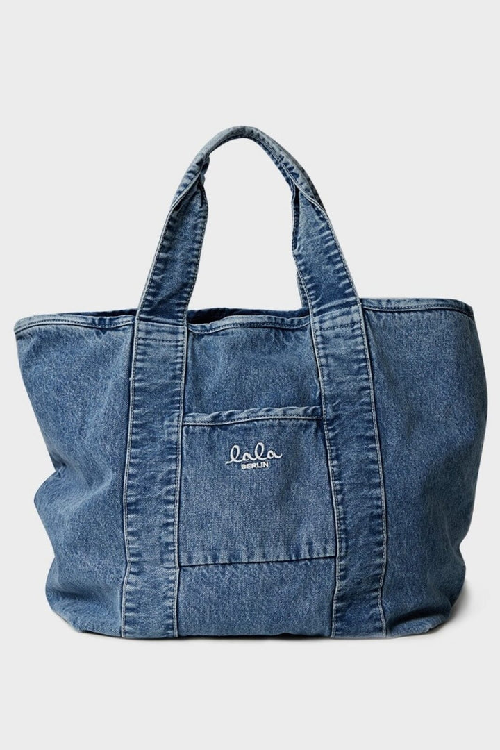 Lala Berlin - East West Tote Merge 10010346 - Washed Blue