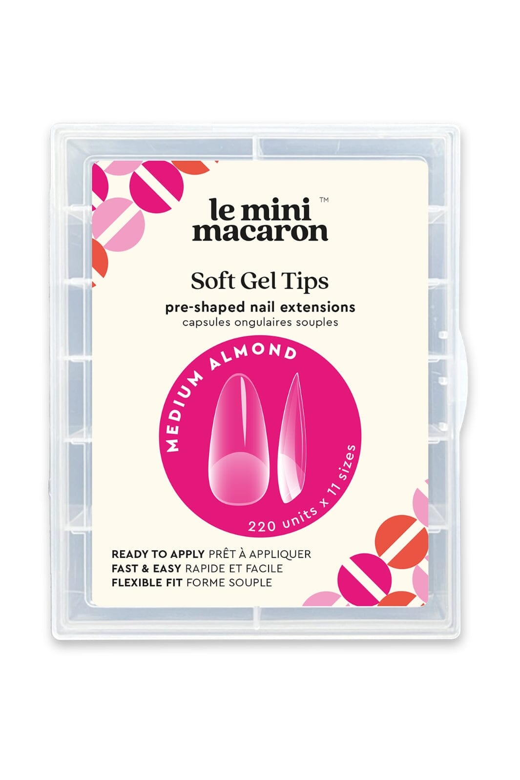 Le Mini Macaron - Le Gel Nail Tips (220 Stk) GNT002 - Medium Almond