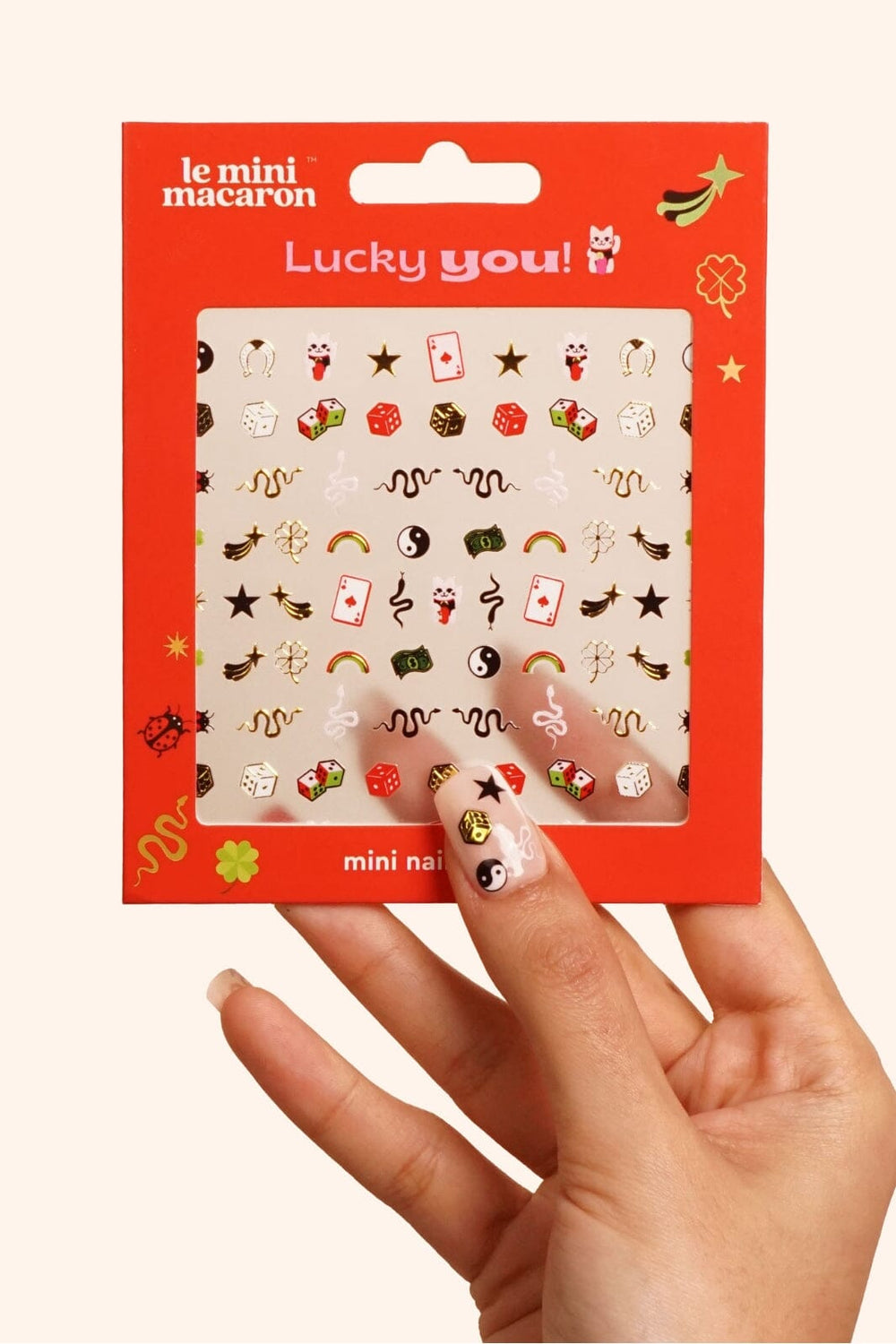 Le Mini Macaron - Mini Nail Stickers NA028 - Lucky You