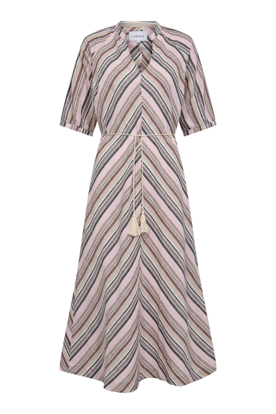 Forudbestilling - Liberte - Martini-Dress - Brown Rose Stripe (April) Kjoler 