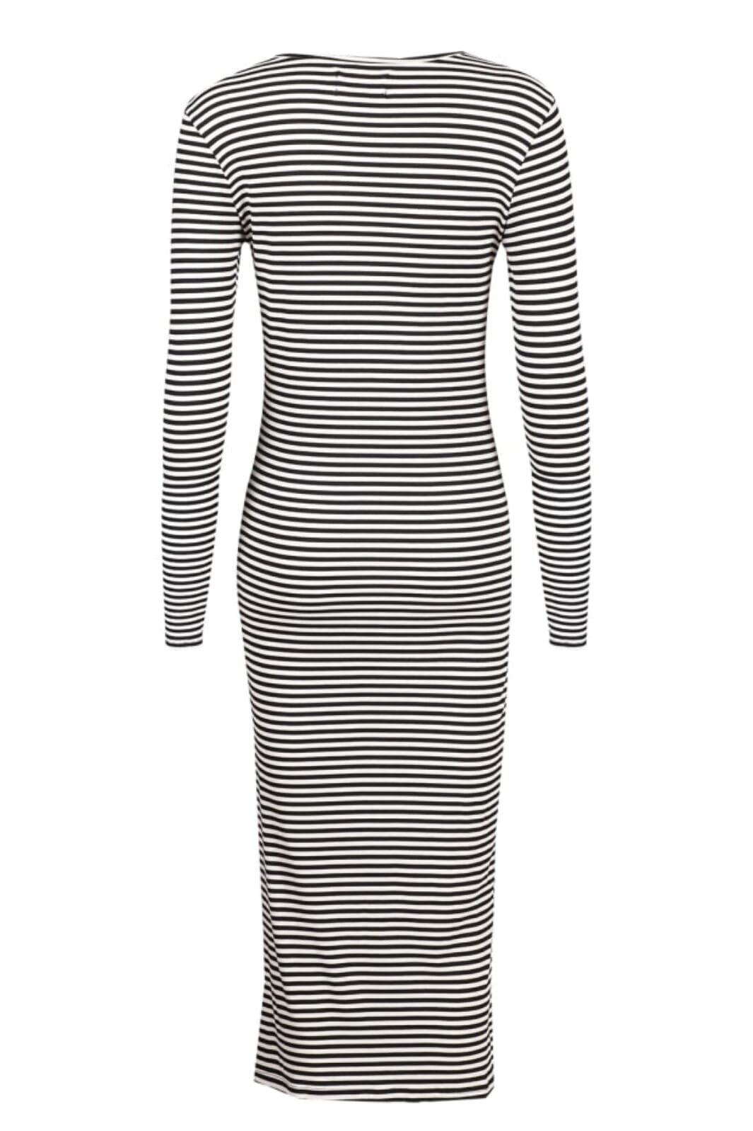 Forudbestilling - Liberte - Natalia-Ls-Dress - Black Creme Small Stripe Kjoler 