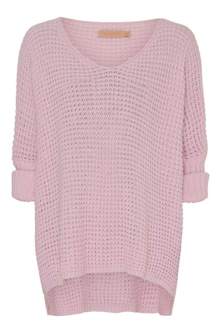 Forudbestilling - Marta Du Chateau - Mdcmille Knit - Baby Rose Strikbluser 