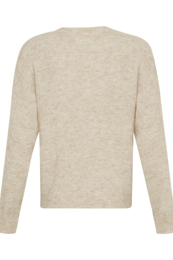 Forudbestilling - Moss Copenhagen - Mschfestina Hope Pullover - Oatmeal Melange Strikbluser 