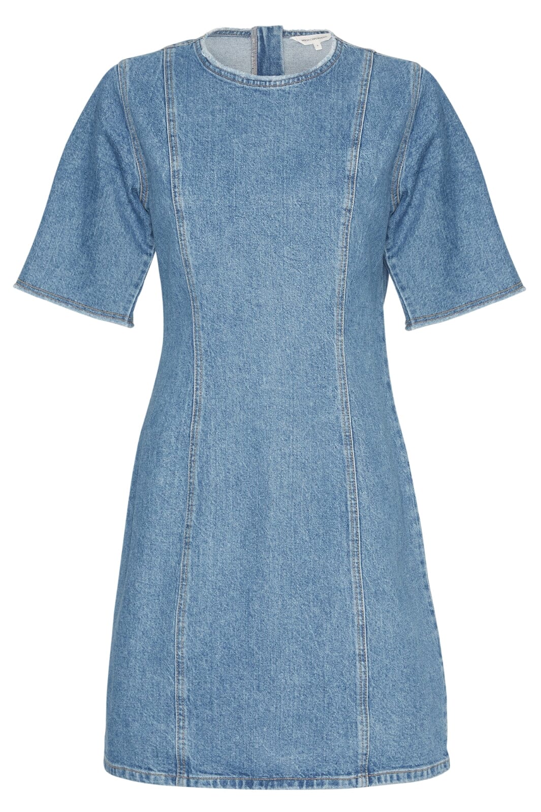 Forudbestilling - Moss Copenhagen - Mschmairi Ada Ss Dress - Mid Blue Wash Kjoler 