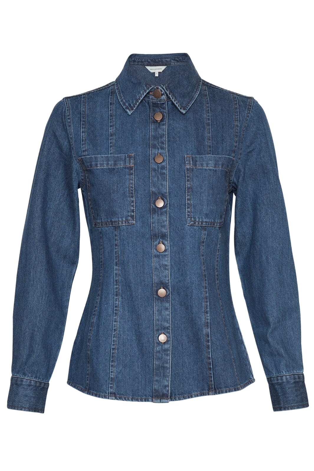 Forudbestilling - Moss Copenhagen - Mschsophine Emma Shirt - Dark Blue Wash Skjorter 