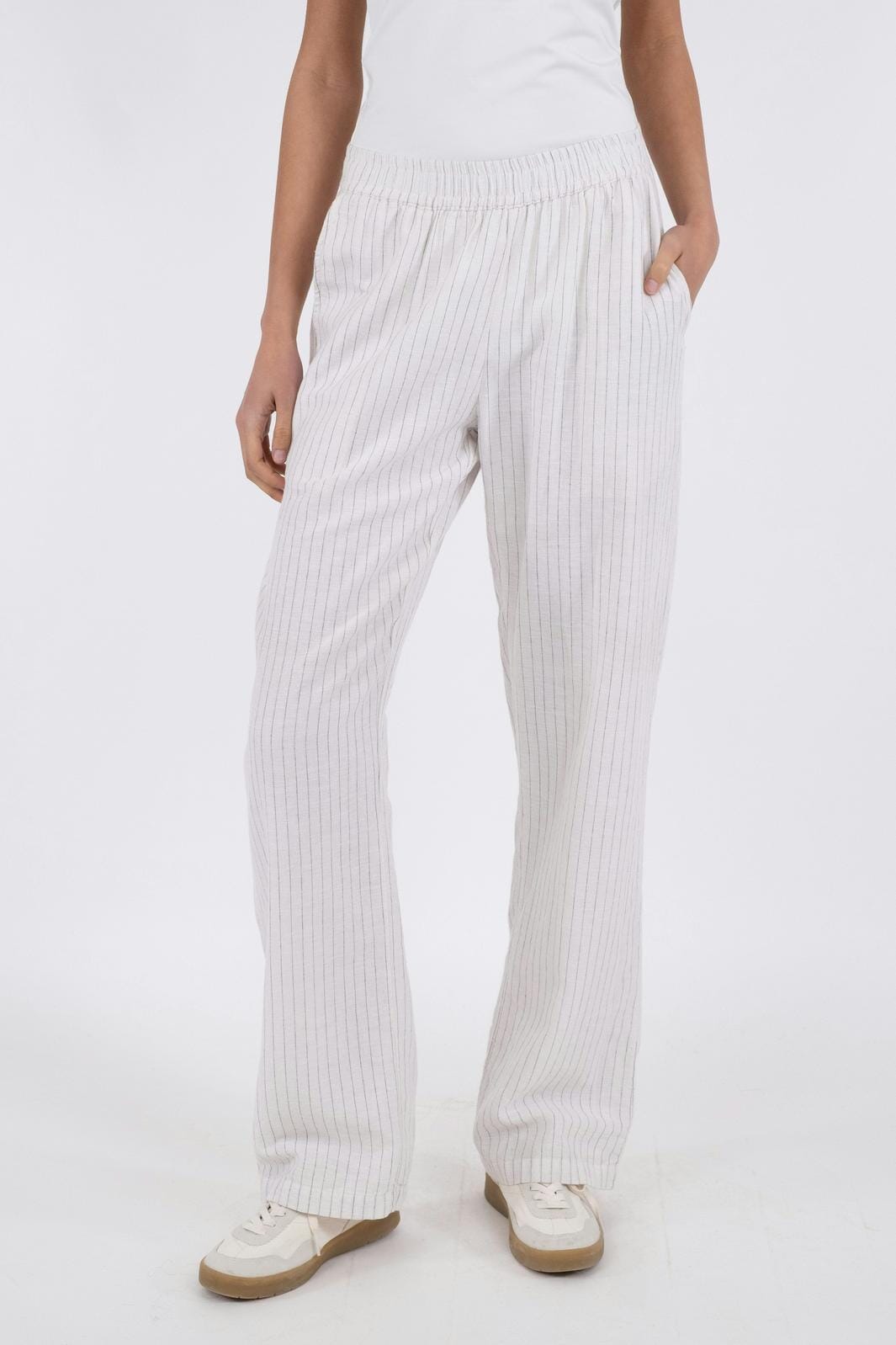 Neo Noir - Astra Simple Stripe Pants - Off White