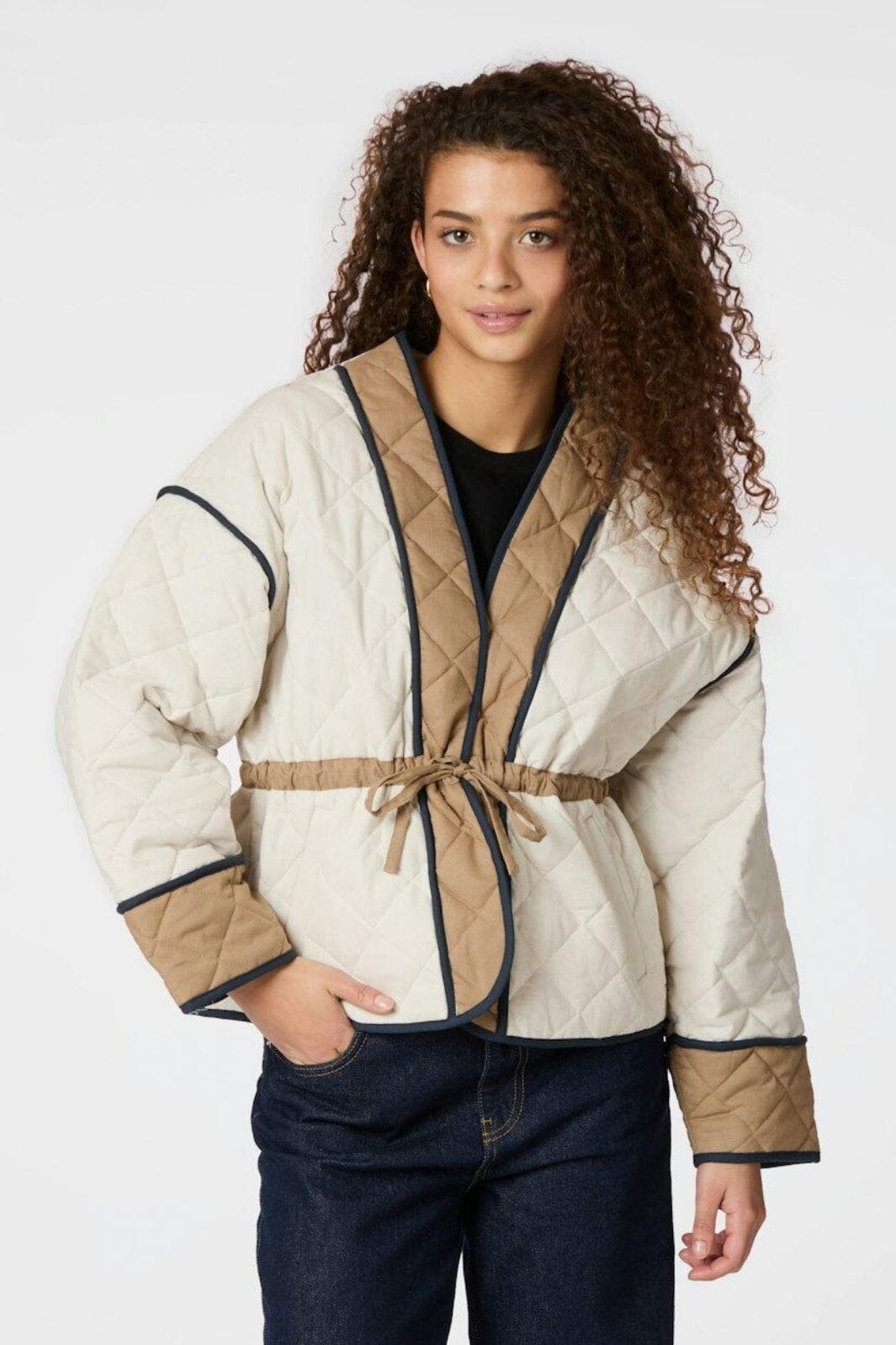 Neo Noir - Gerdi Solid Quilt Jacket 164871 - 122 - Creme