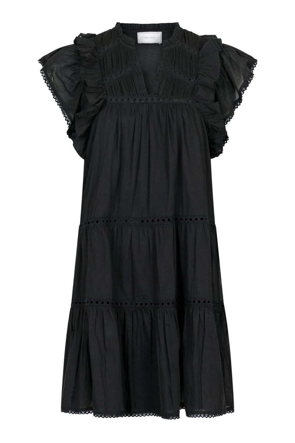 Forudbestilling - Neo Noir - Jamma S Voile Dress - Black Kjoler 