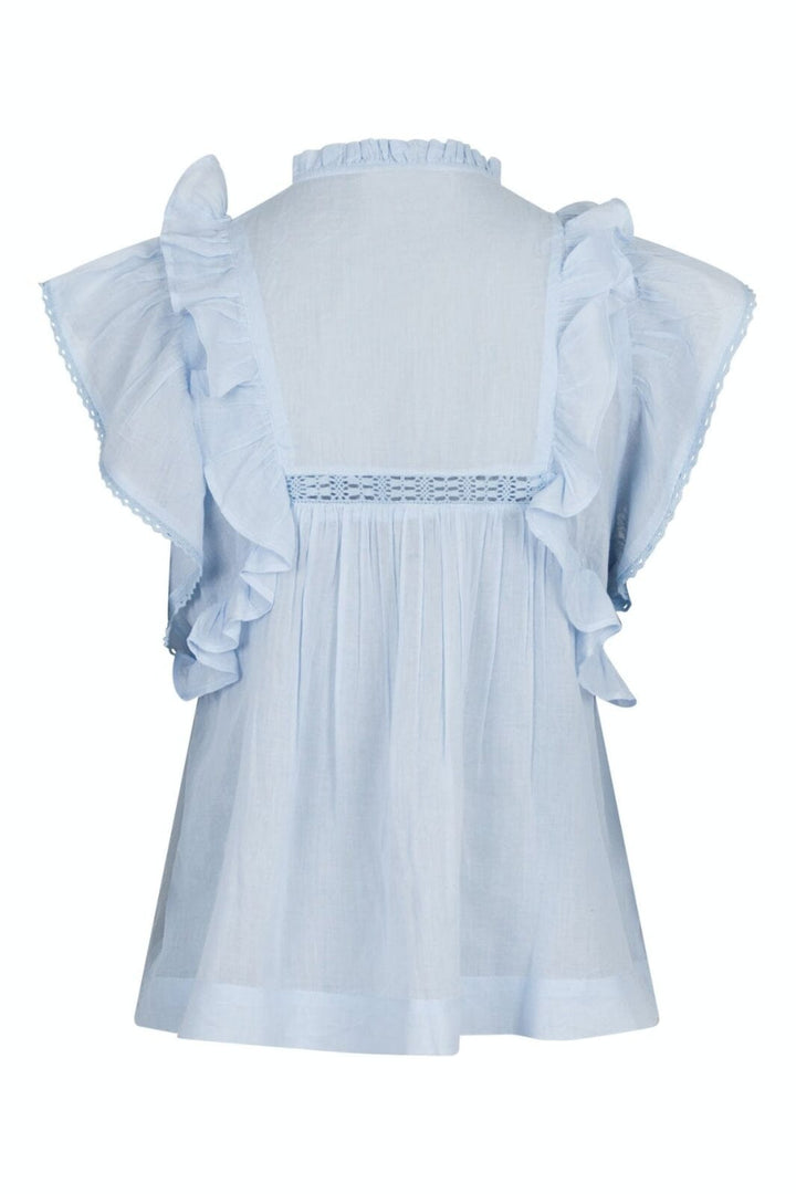 Forudbestilling - Neo Noir - Jayla S Voile Top - Light Blue (Juni) Bluser 