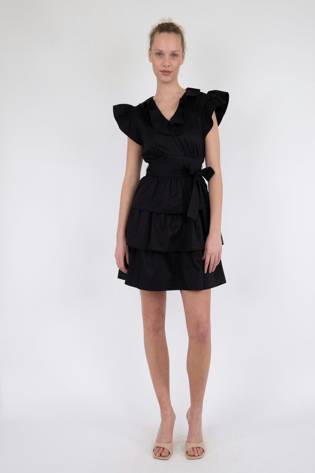 Neo Noir - Lia Cotton Satin Dress - Black