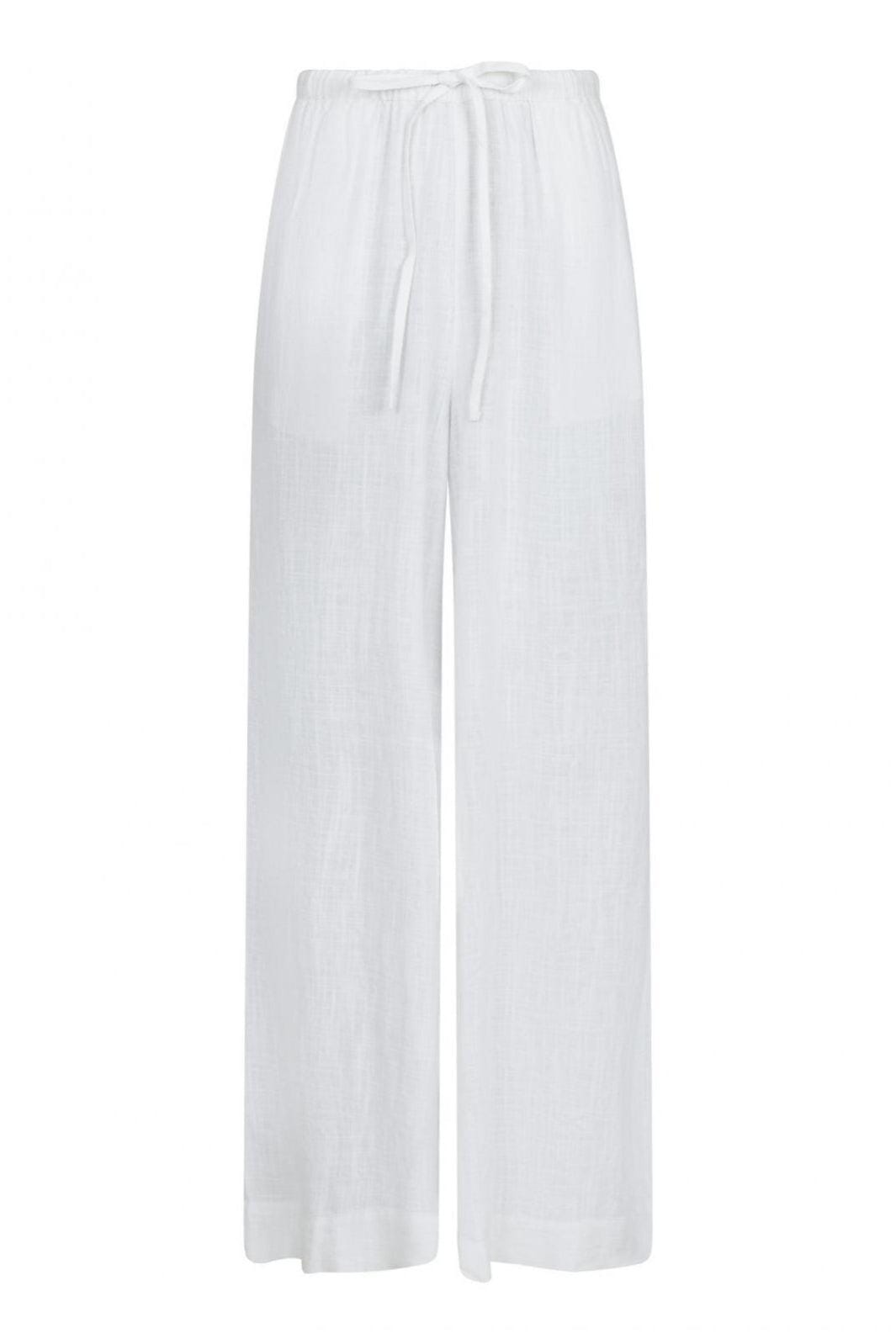 Forudbestilling - Neo Noir - Lissabon Soft Linen Pants - White Bukser 