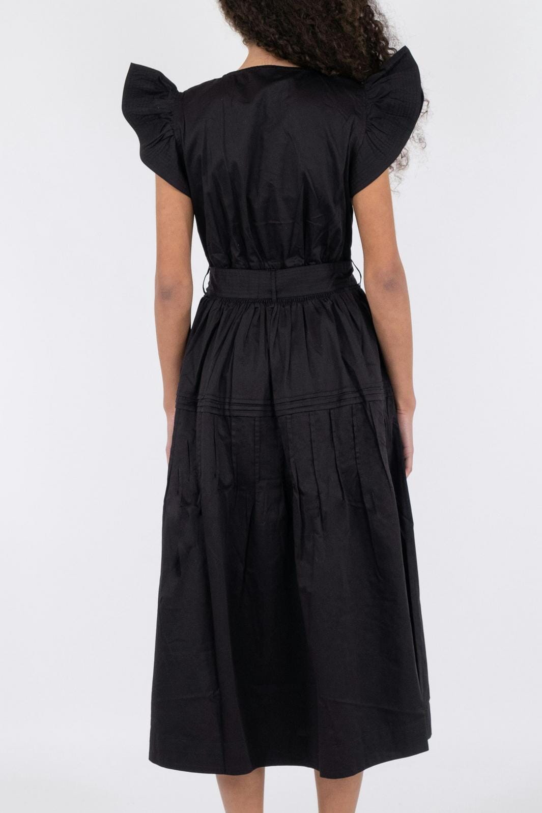 Neo Noir - Marine Cotton Satin Dress - Black