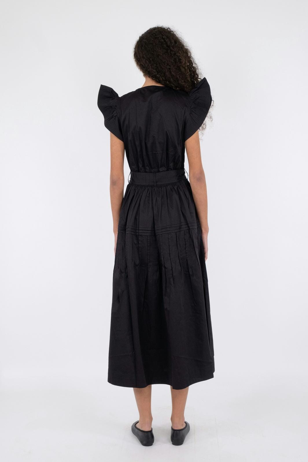 Neo Noir - Marine Cotton Satin Dress - Black