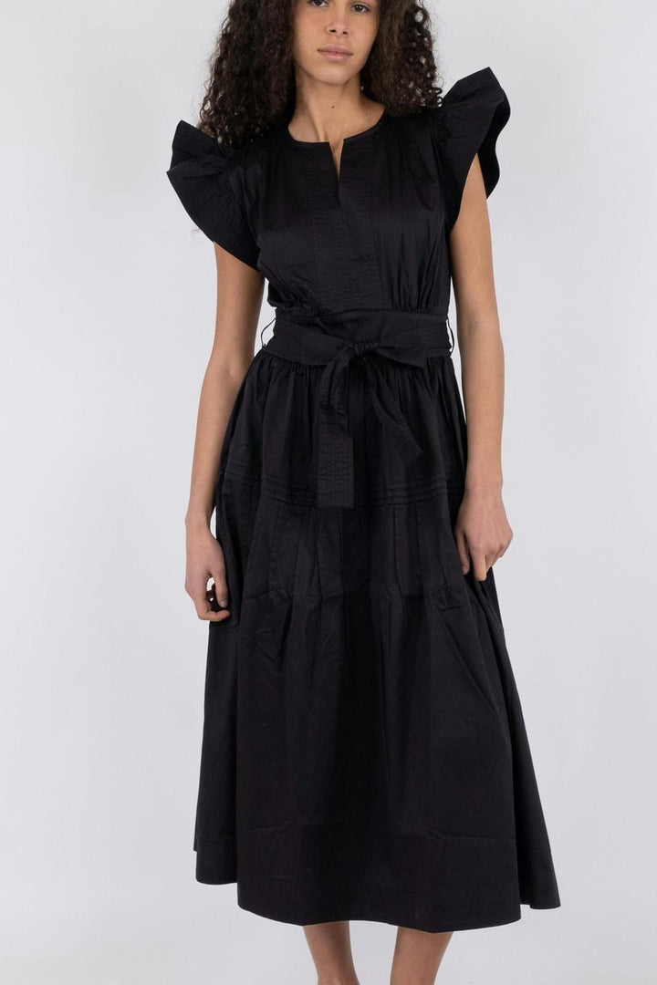 Neo Noir - Marine Cotton Satin Dress - Black