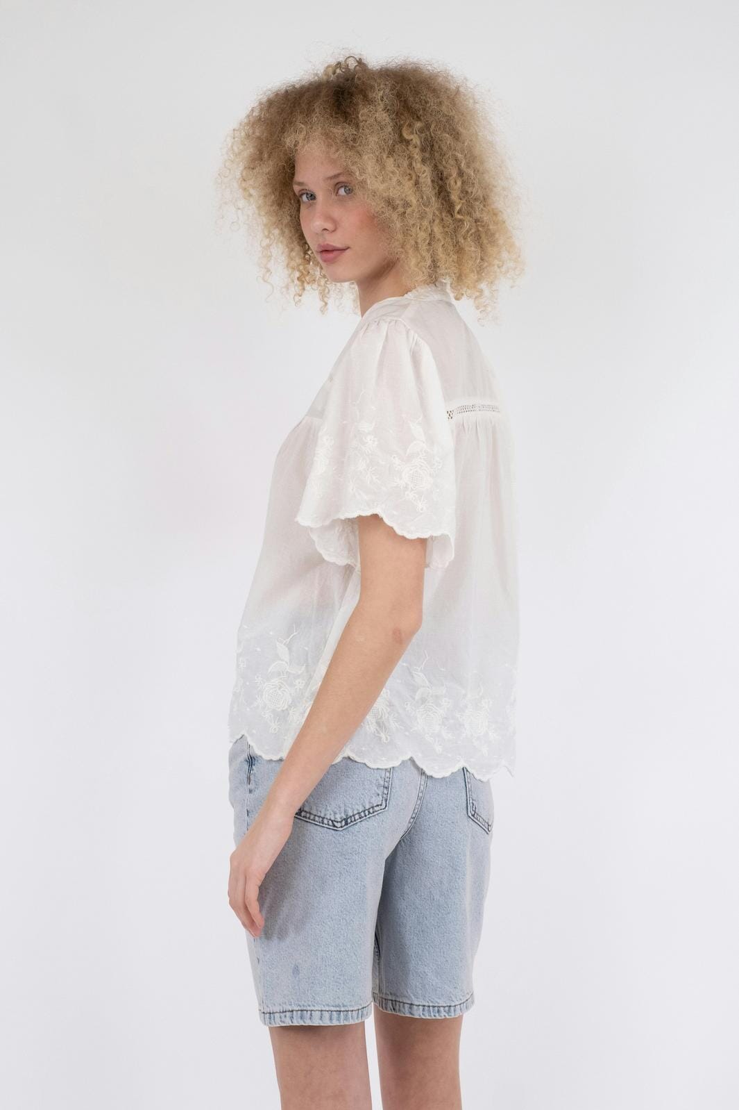 Neo Noir - Micheline Emb Blouse - Off White