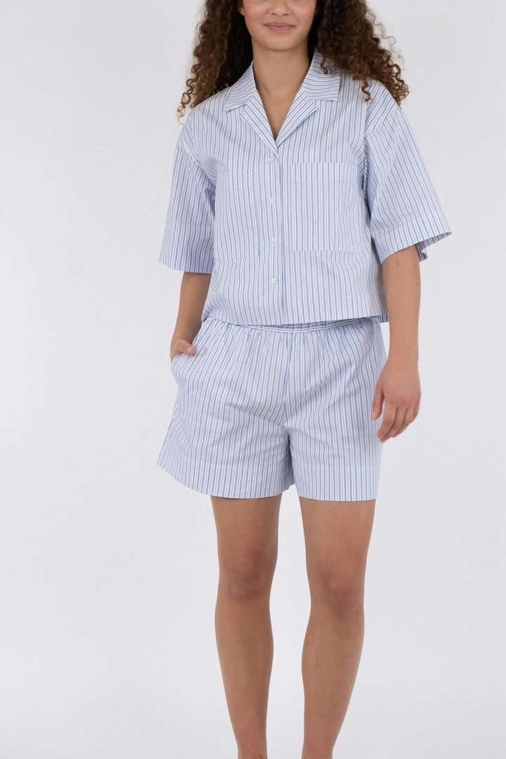 Neo Noir - Shady Stripe Shorts - Light Blue