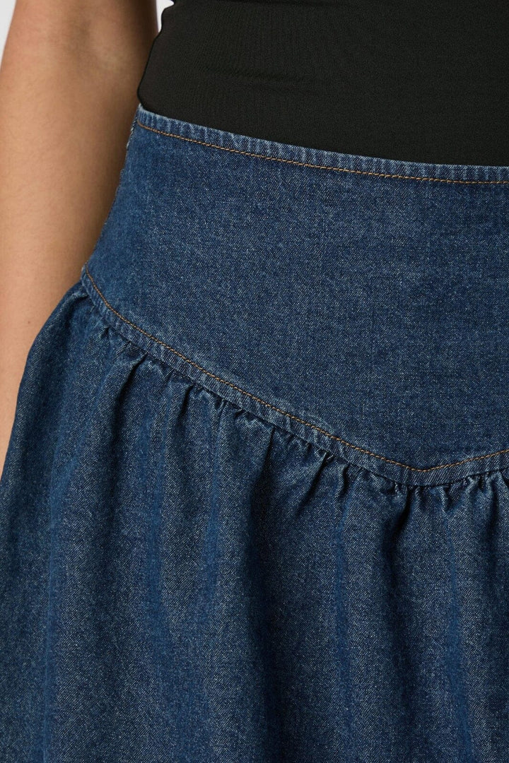 Neo Noir - Solar Denim Balloon Skirt 165053 - 140 - Blue