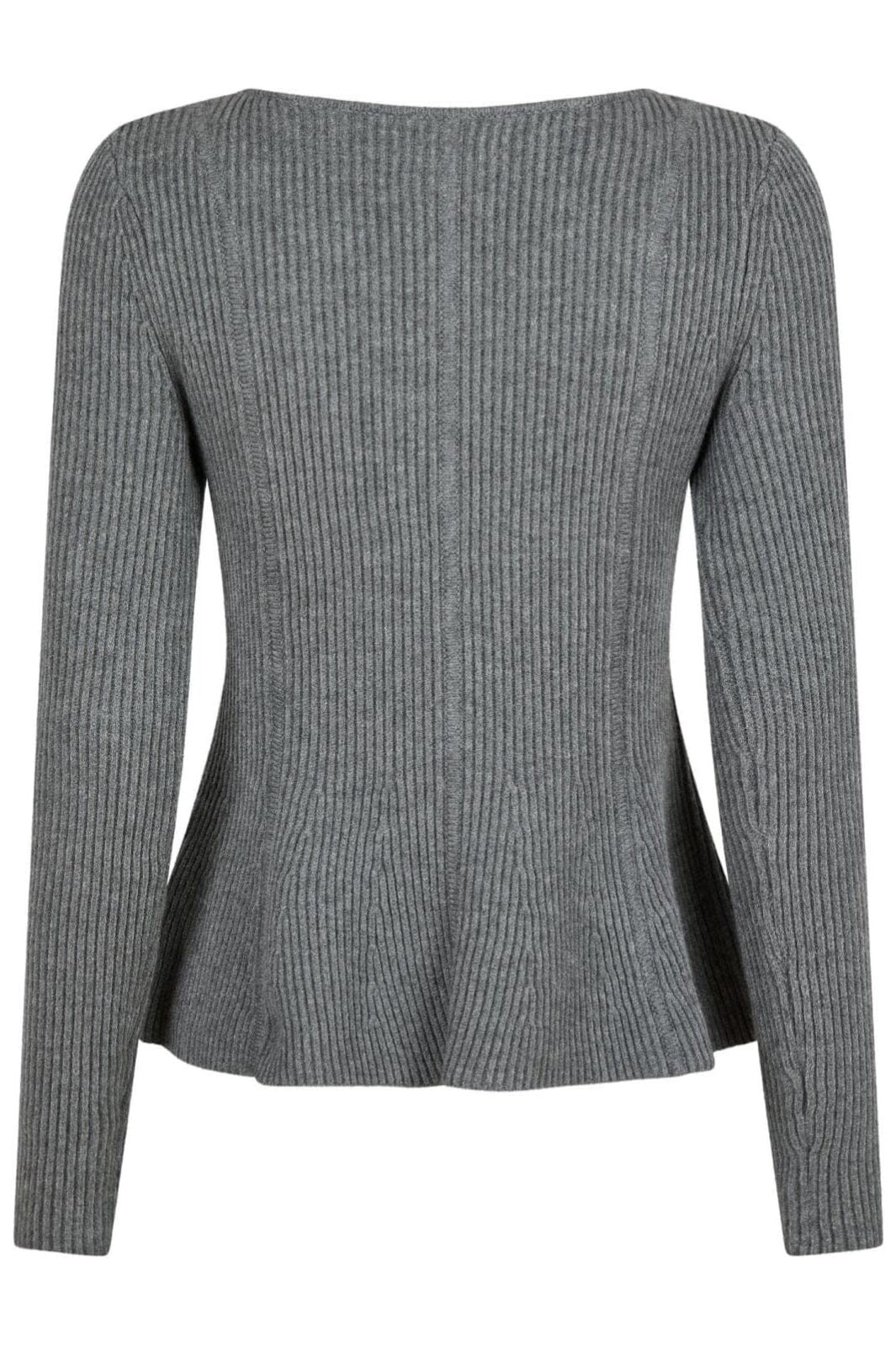 Forudbestilling - Neo Noir - Sorene Knit Blouse - Dark Grey Melange Strikbluser 